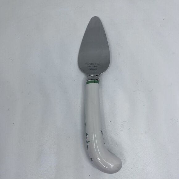 Spode Christmas Tree Cheese Knife Server Spreader Stainless Steel Blade England - Picture 7 of 10